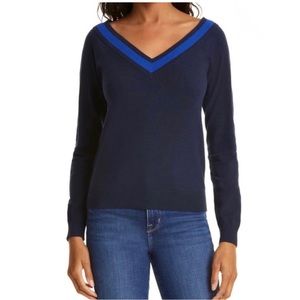 L’AGENCE NAVY V-NECK SWEATER
